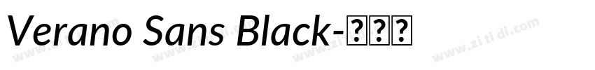 Verano Sans Black字体转换